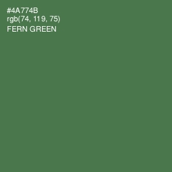 #4A774B - Fern Green Color Image